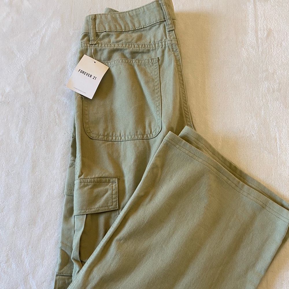 Forever 21 light green flared pants